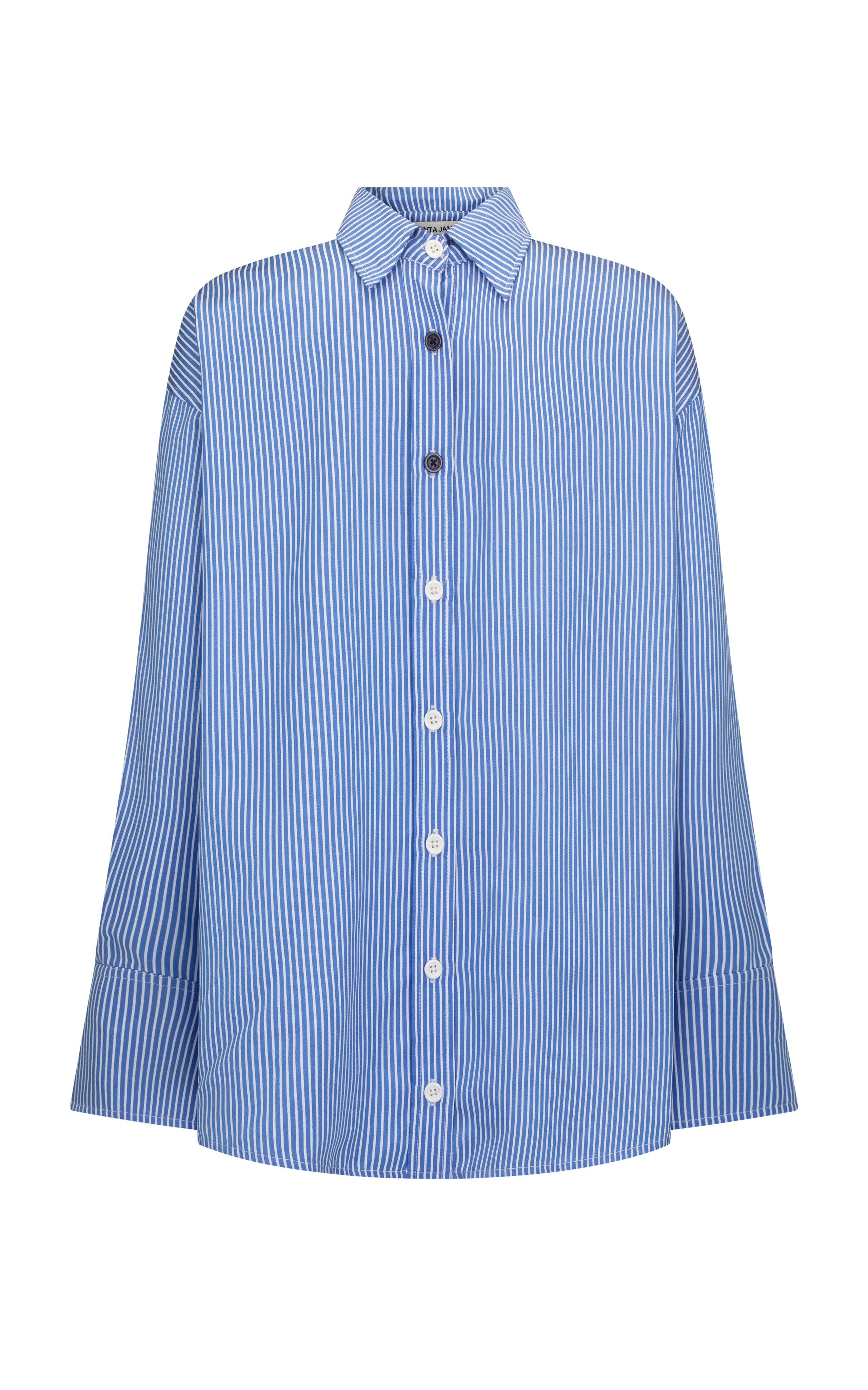 Libby Cotton Stripe Shirt in Sky Blue Stripe