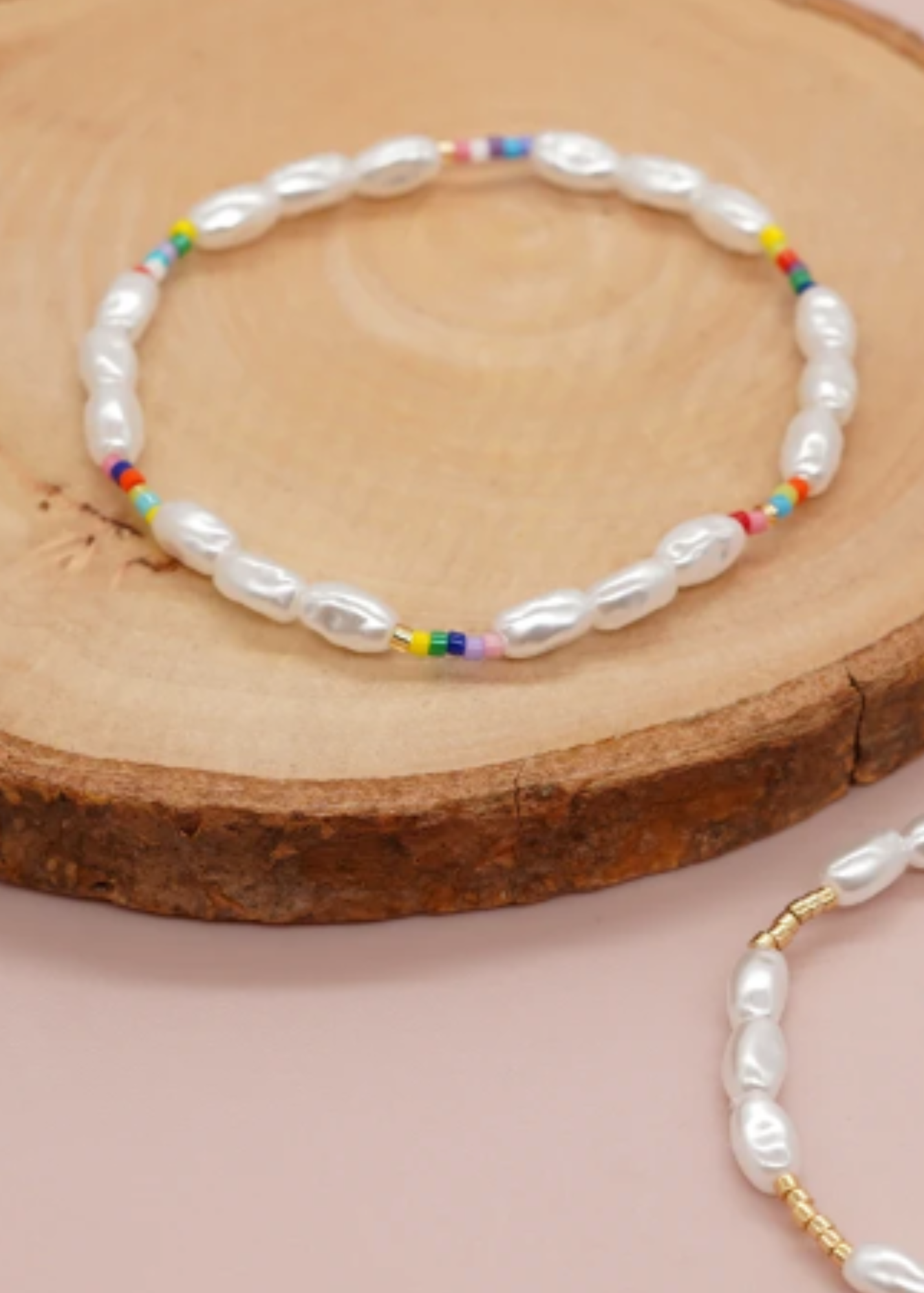 Tri Colour Pearl Bracelet