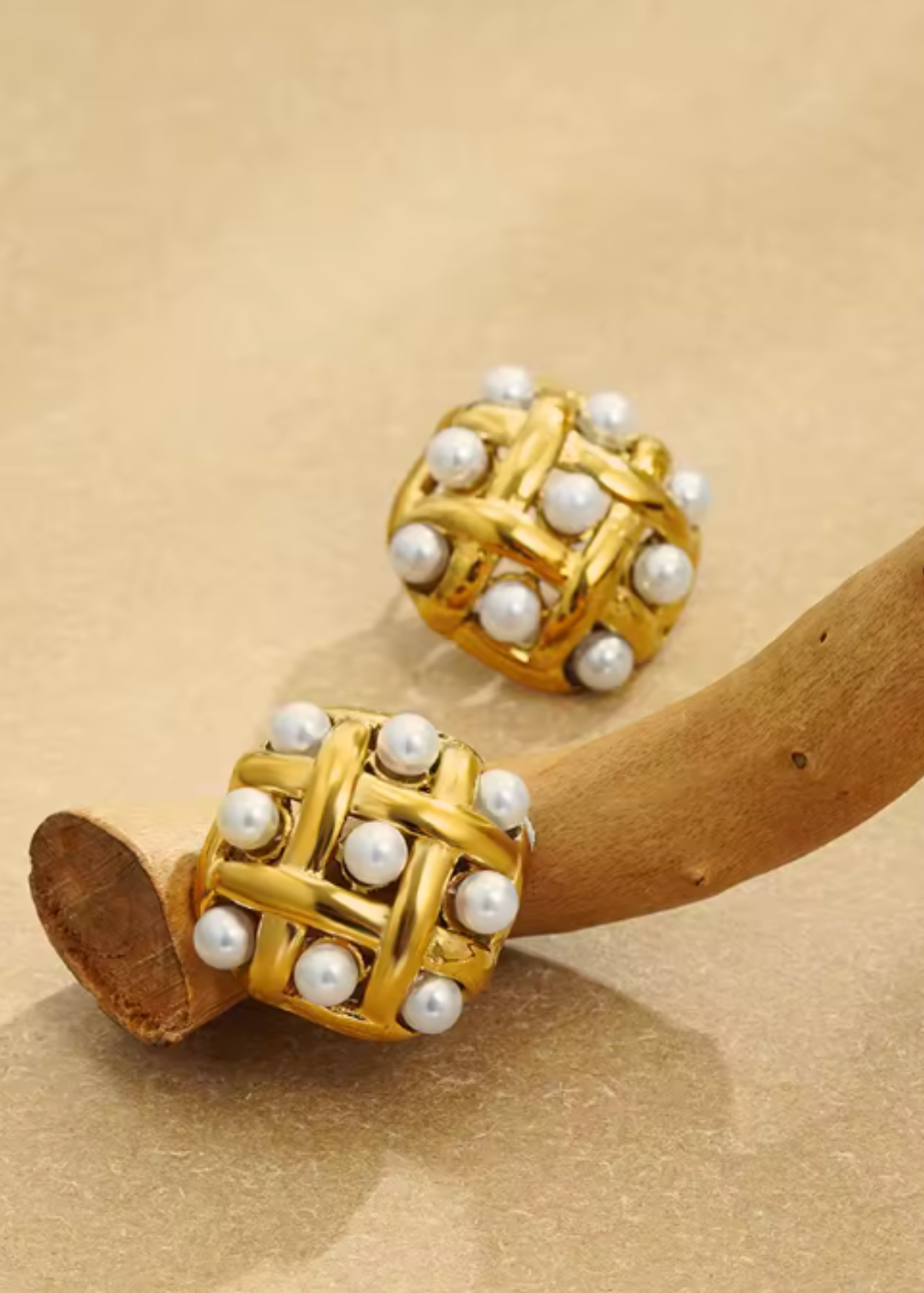 The Pearl Button Earring