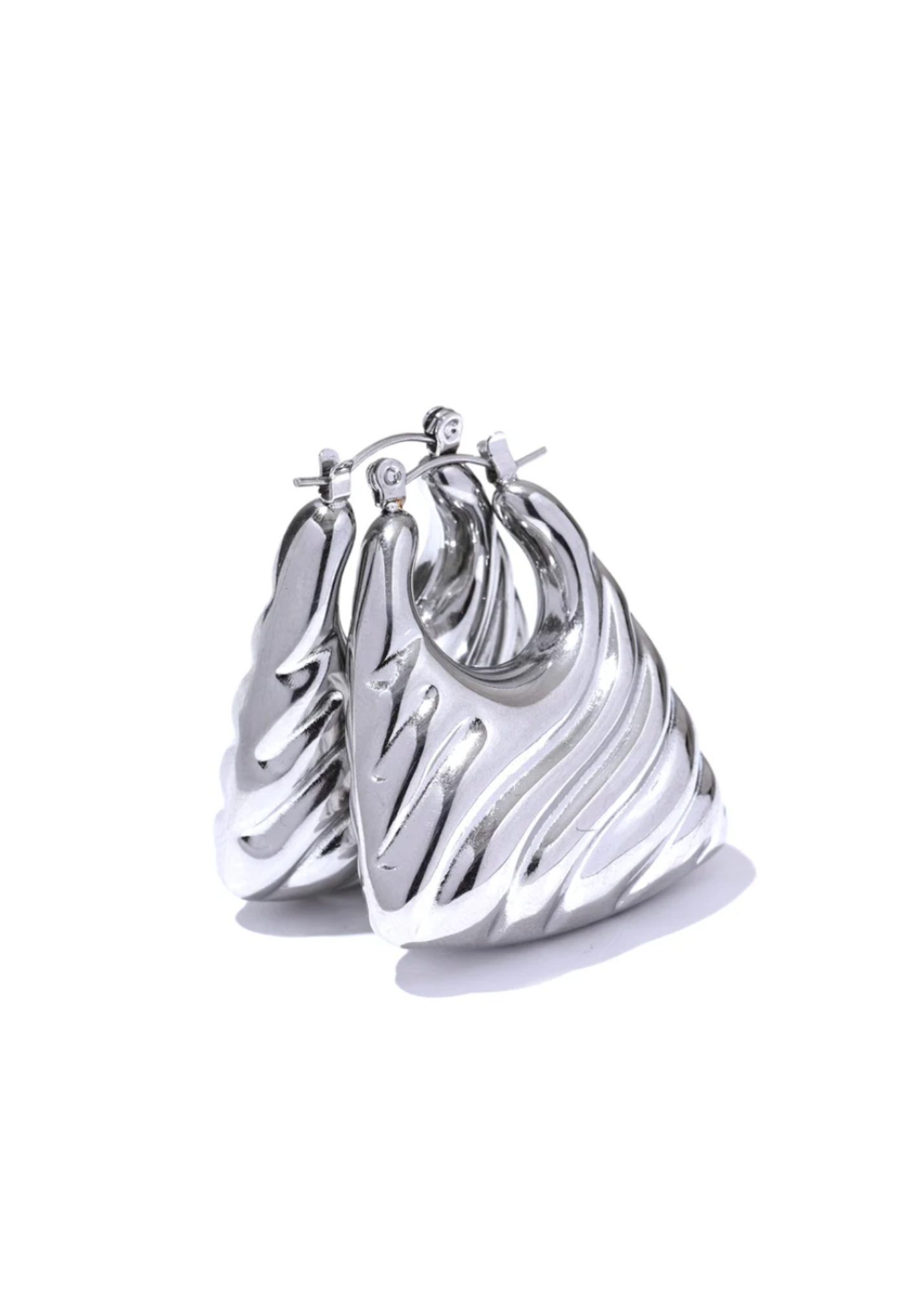 Wavy Silver Earring