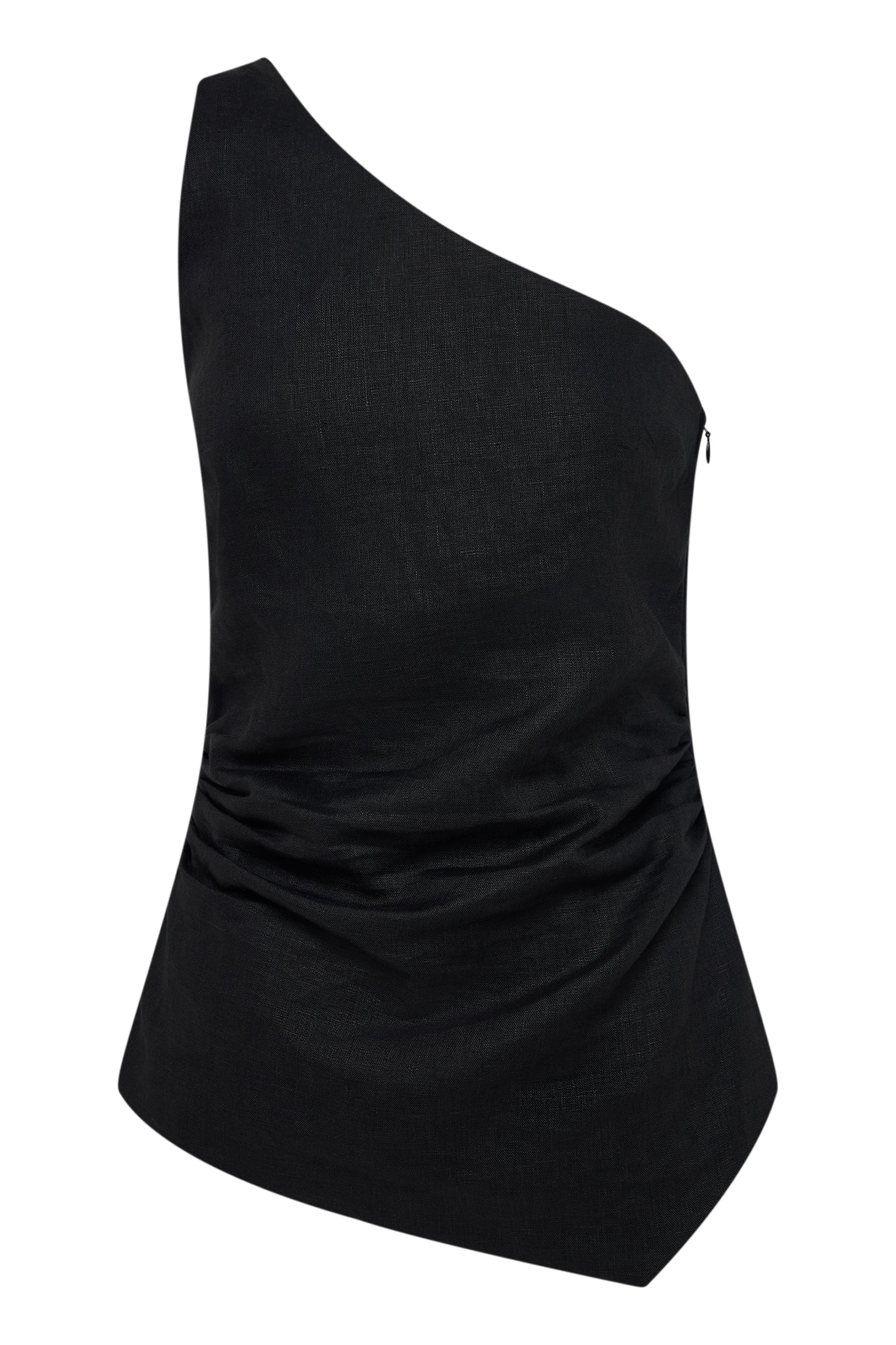 Lotta Linen Top in Black