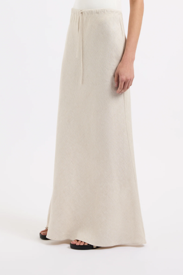 Amani Linen Skirt in Natural