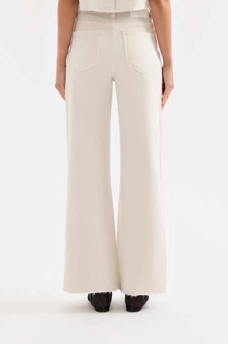 Cali Stretch Wide Leg Jean in Dune