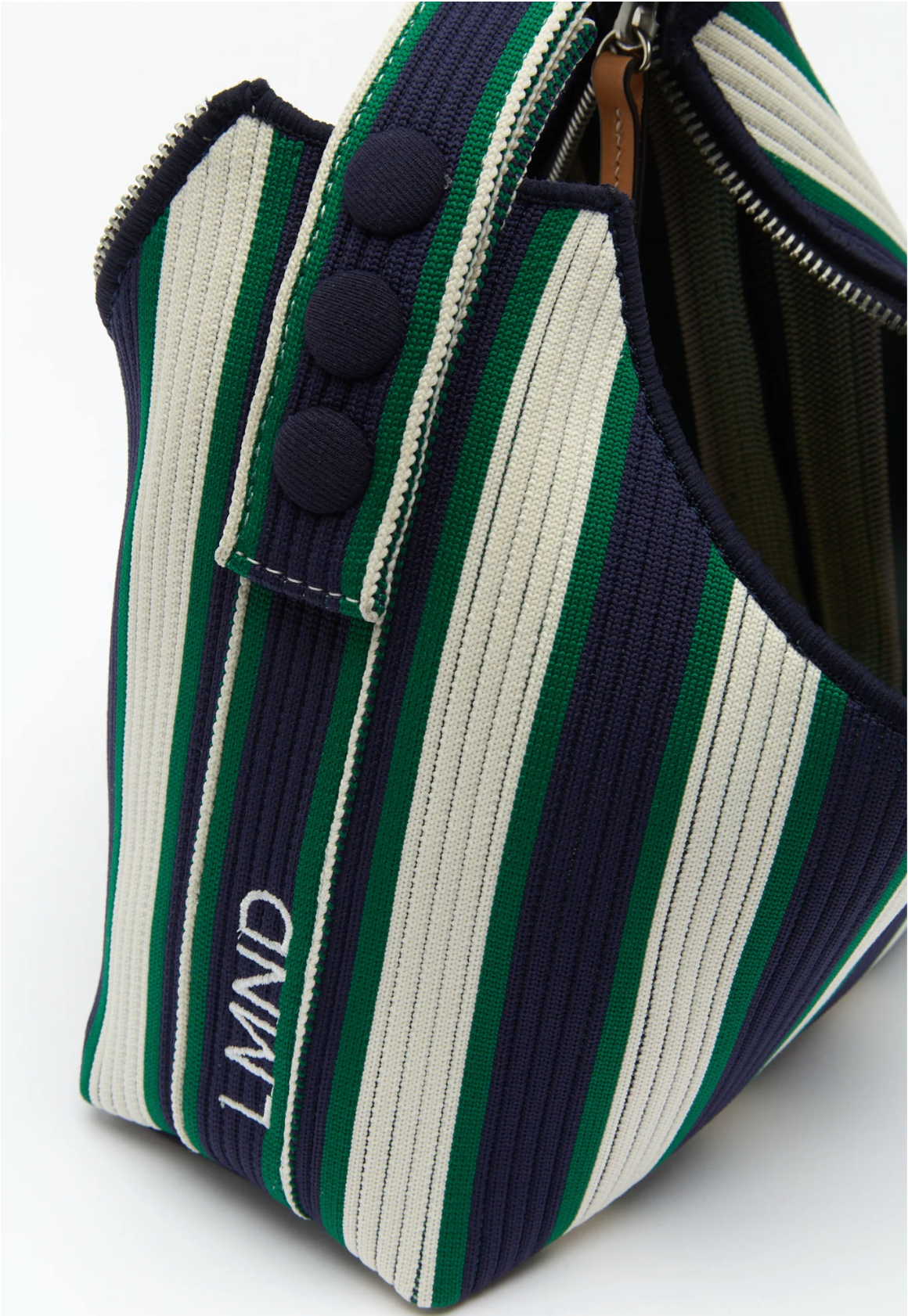 Lilo Stripes Mini Bag in Navy/Verde