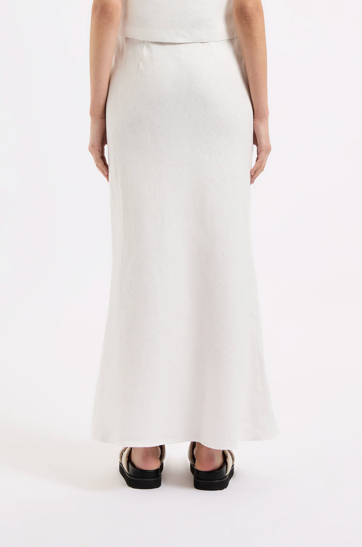 Amani Linen Skirt in White