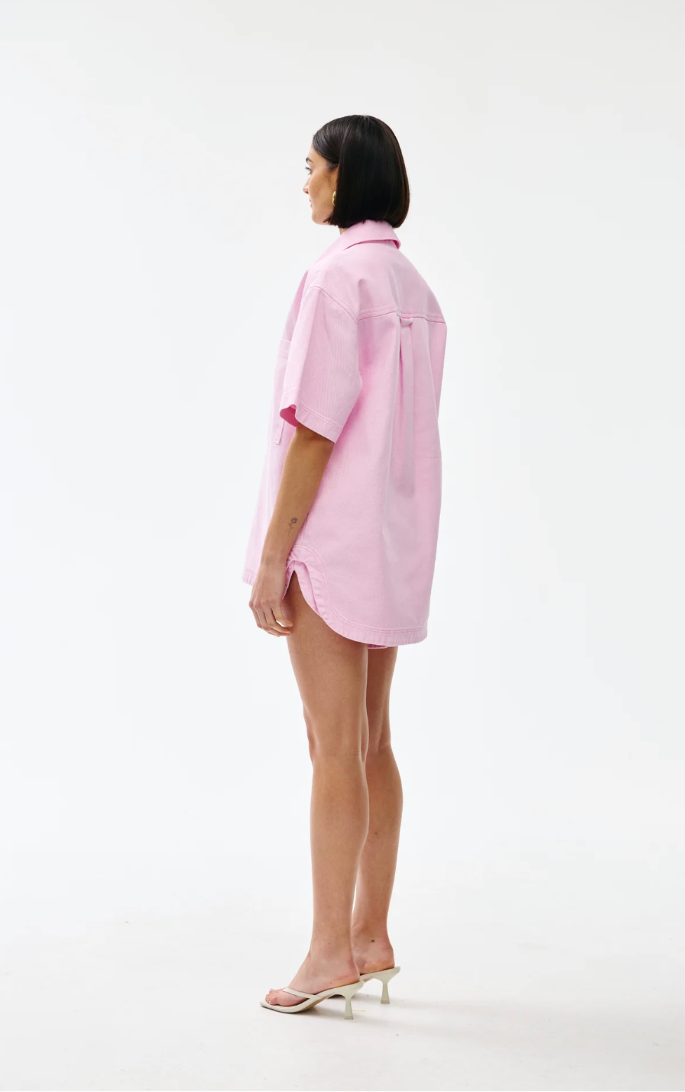 Freya Shirt in Blush Wash Denim