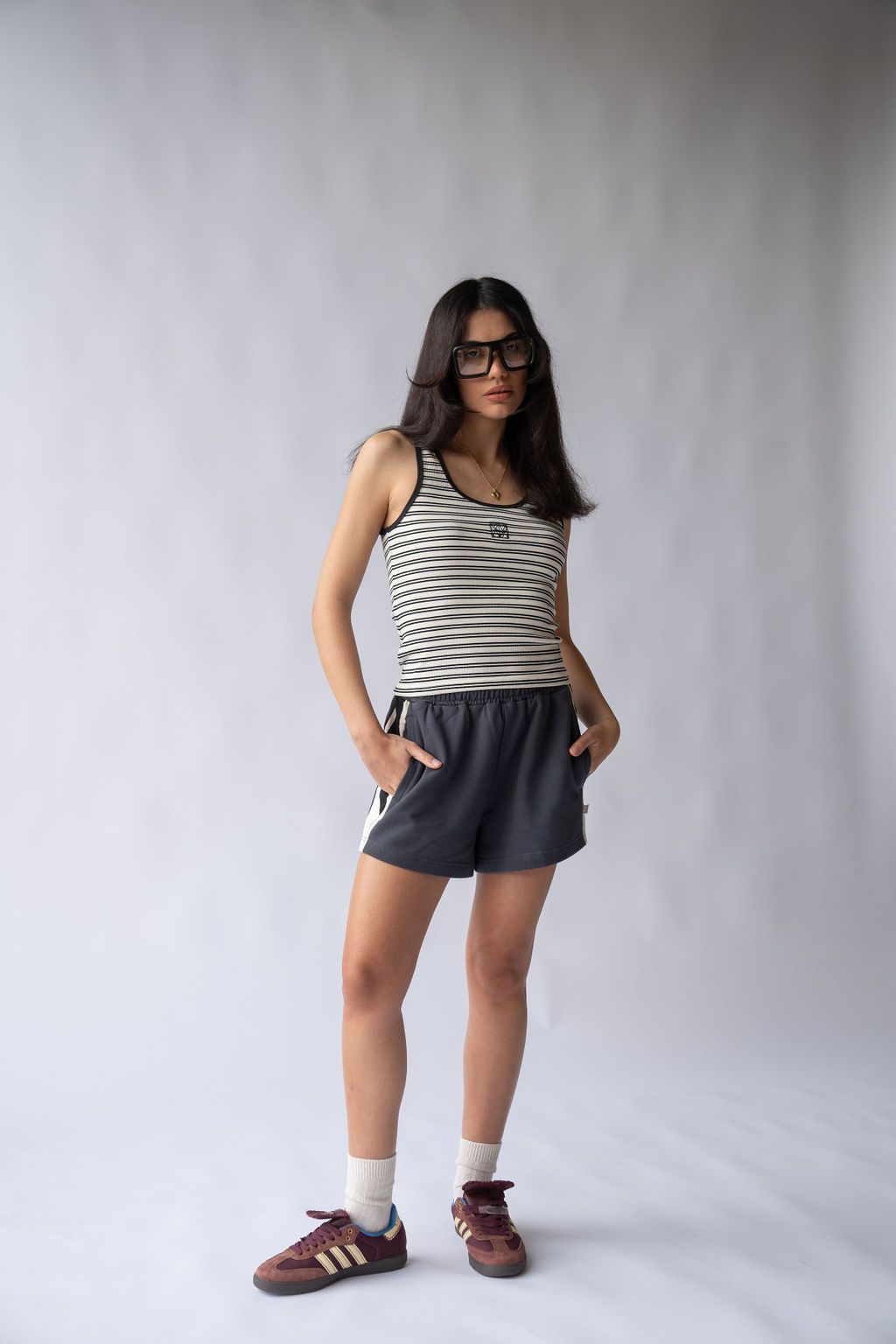 Mio Tank in Noir Stripe