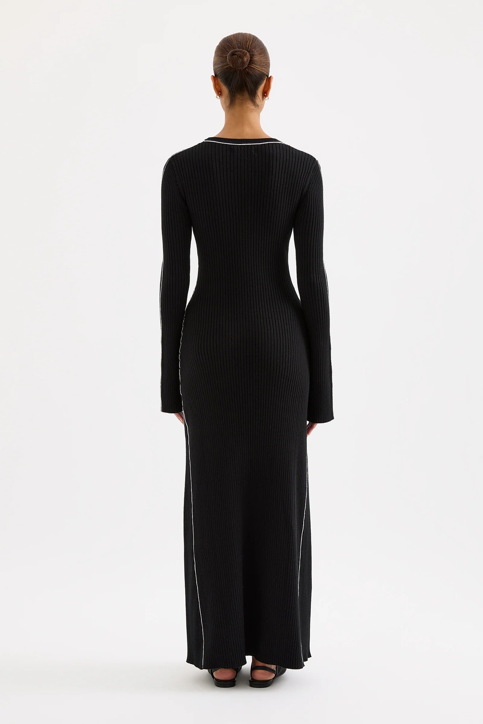 Black Gaia Knit Maxi Dress