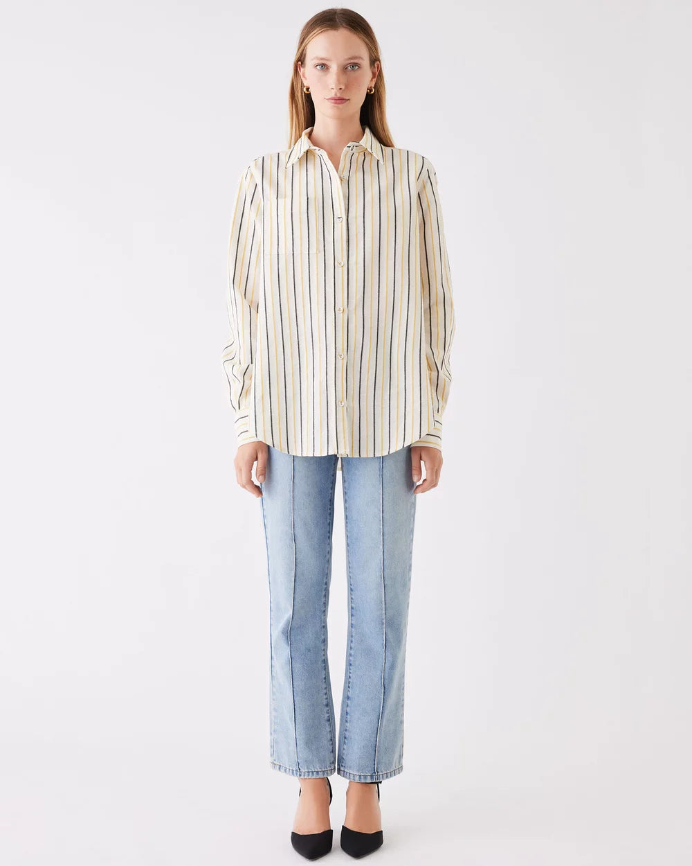 Atlas Shirt in Mustard Stripe