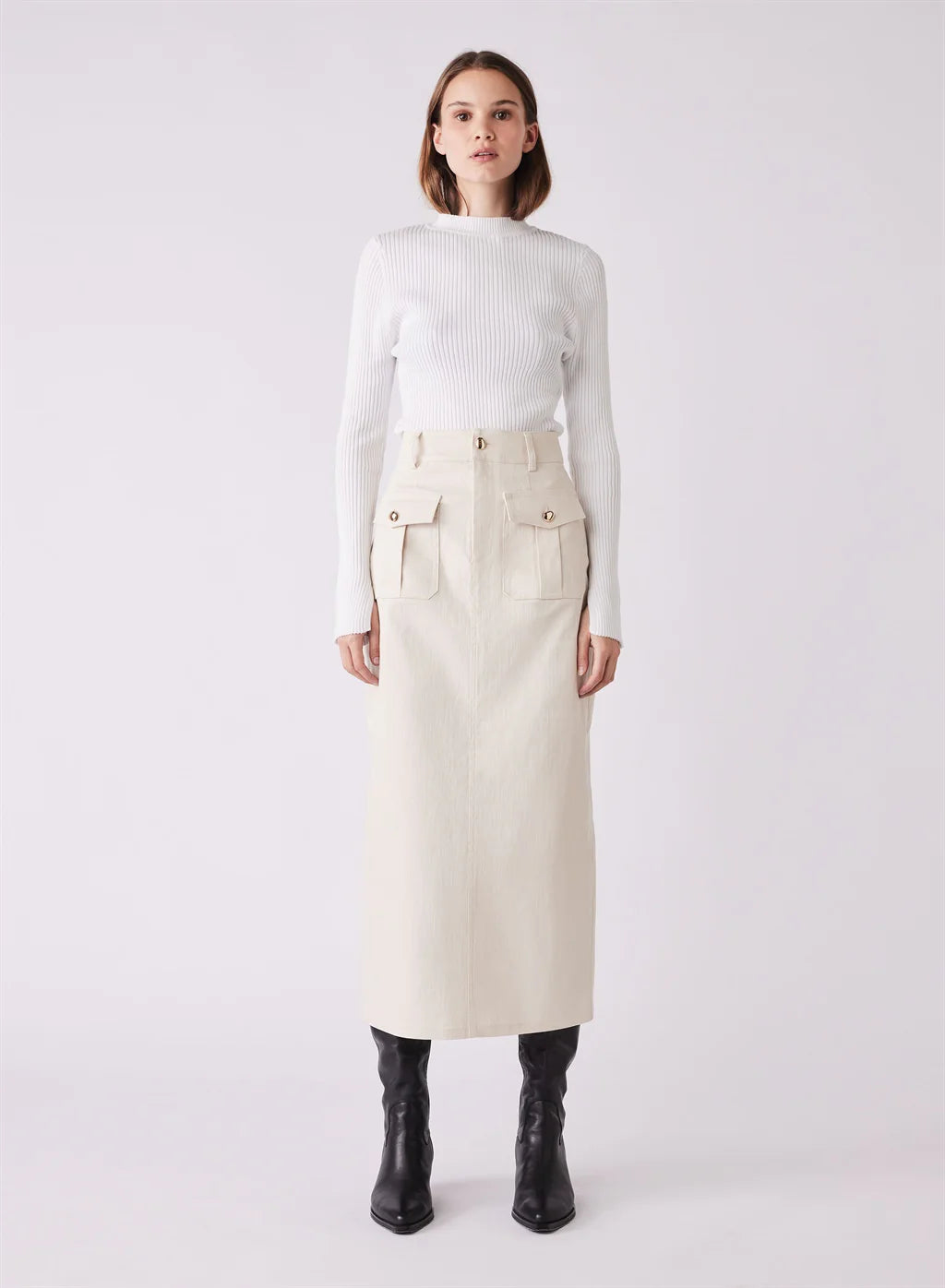 Uptown Skirt in Cream