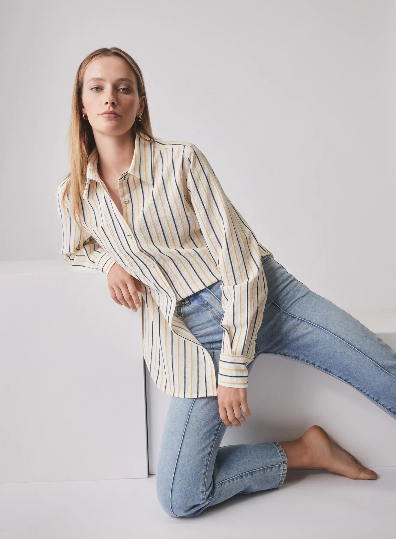 Atlas Shirt in Mustard Stripe