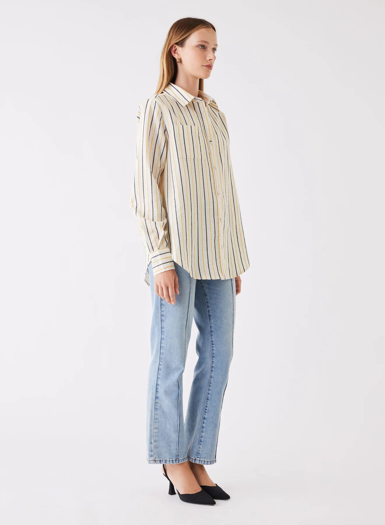 Atlas Shirt in Mustard Stripe