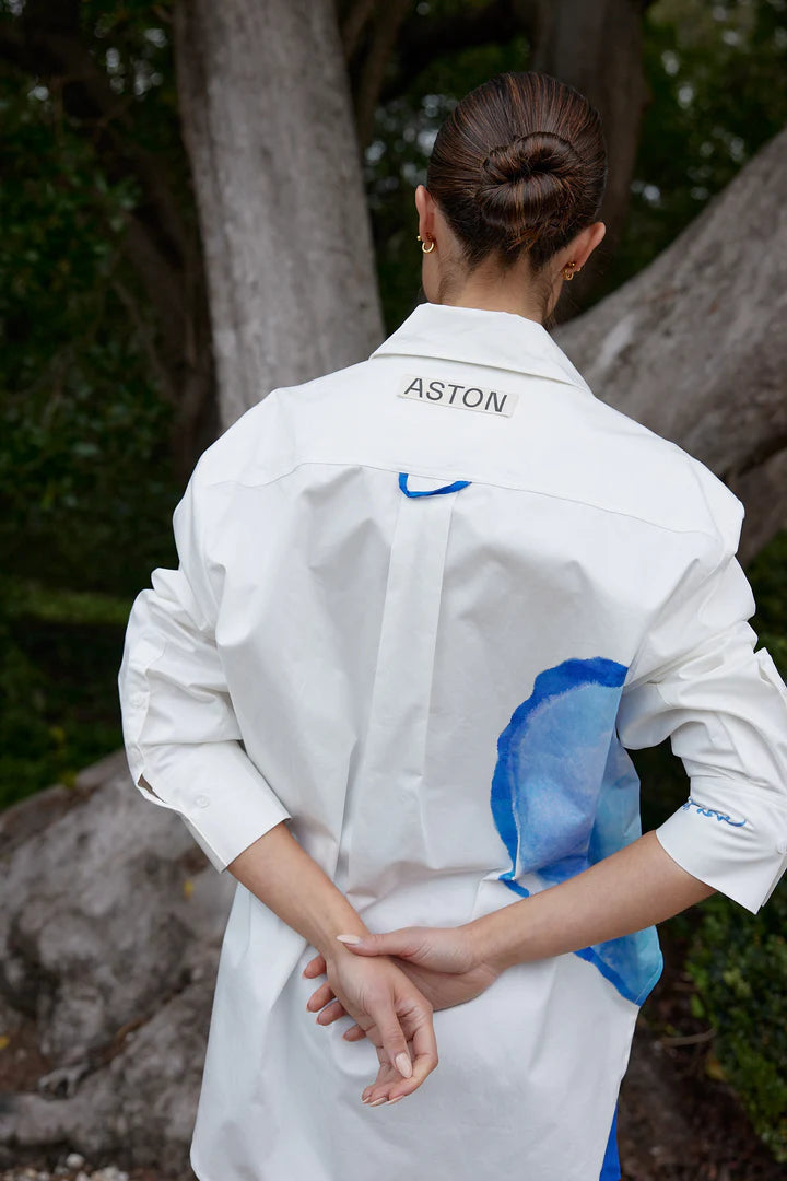 Aston Studio The Buddy Shirt in Lapis Heart Momera Goondiwindi