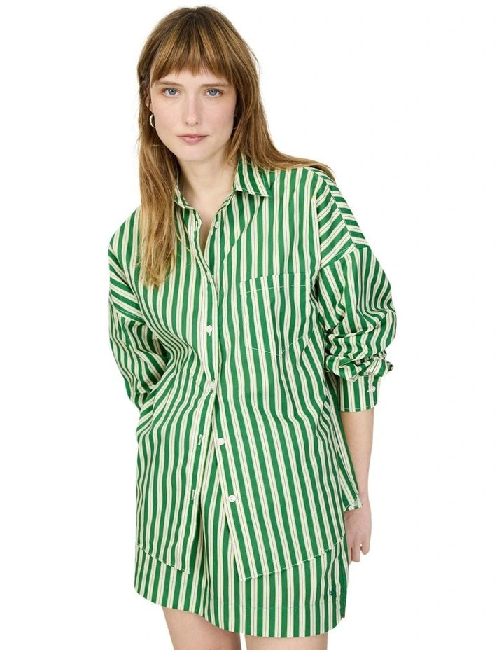Billie Mini Skirt in Forest, Apple Green & Birch