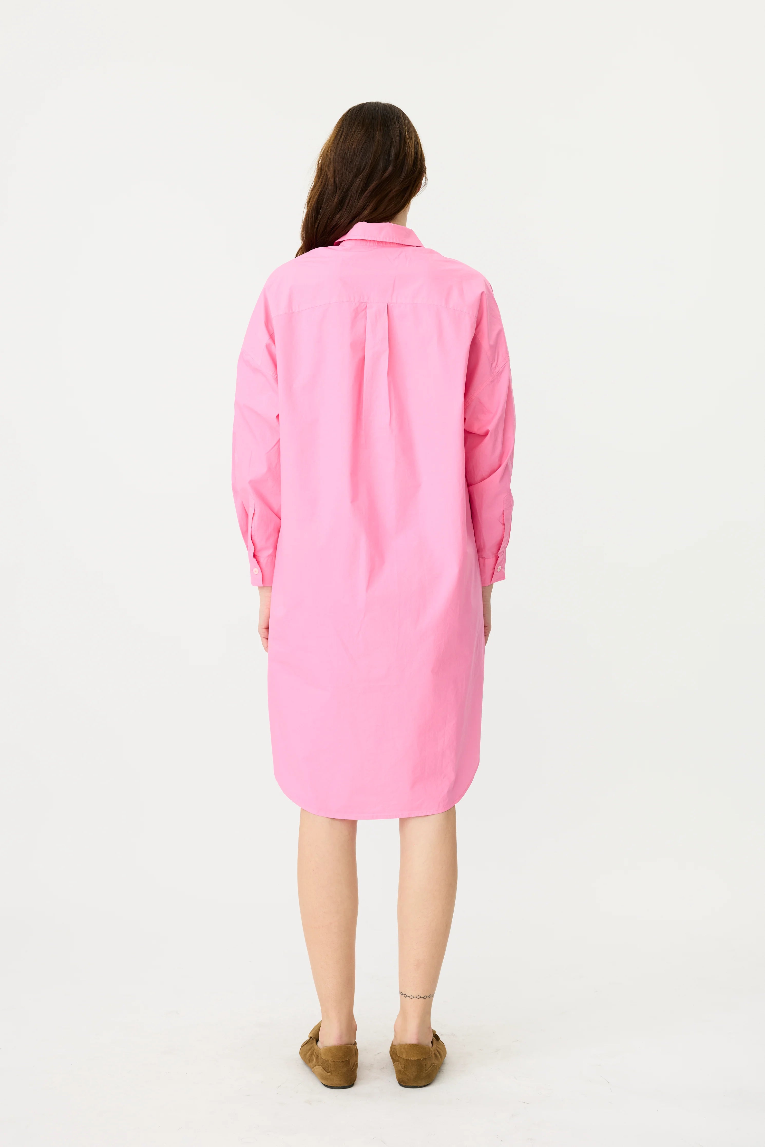 Chiara Half Placket Midi Dress in Candy