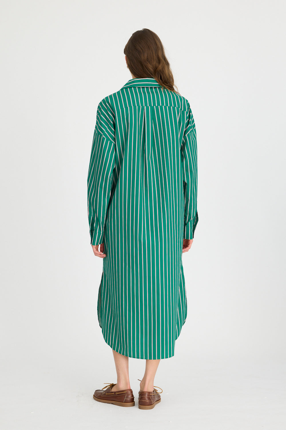 Chiara Maxi Dress in Verdant / Pink & Navy
