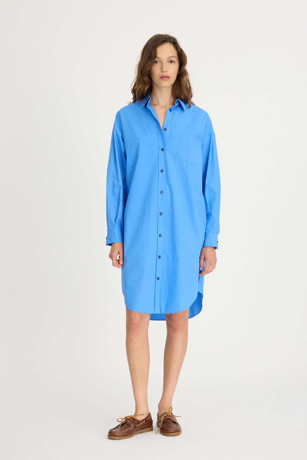 Chiara Midi Dress in Ink Blue