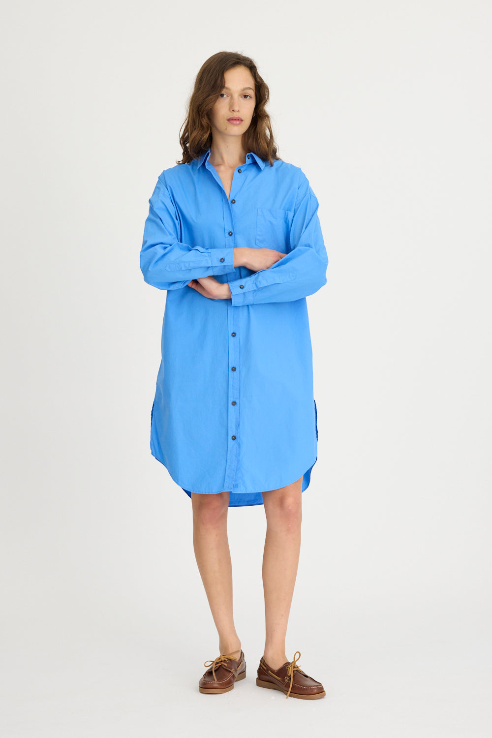 Chiara Midi Dress in Ink Blue