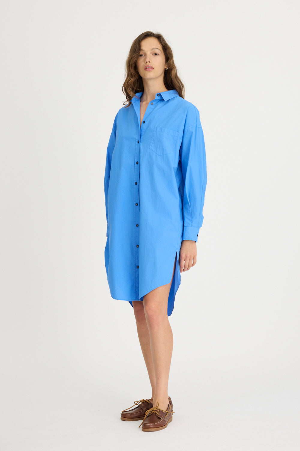Chiara Midi Dress in Ink Blue