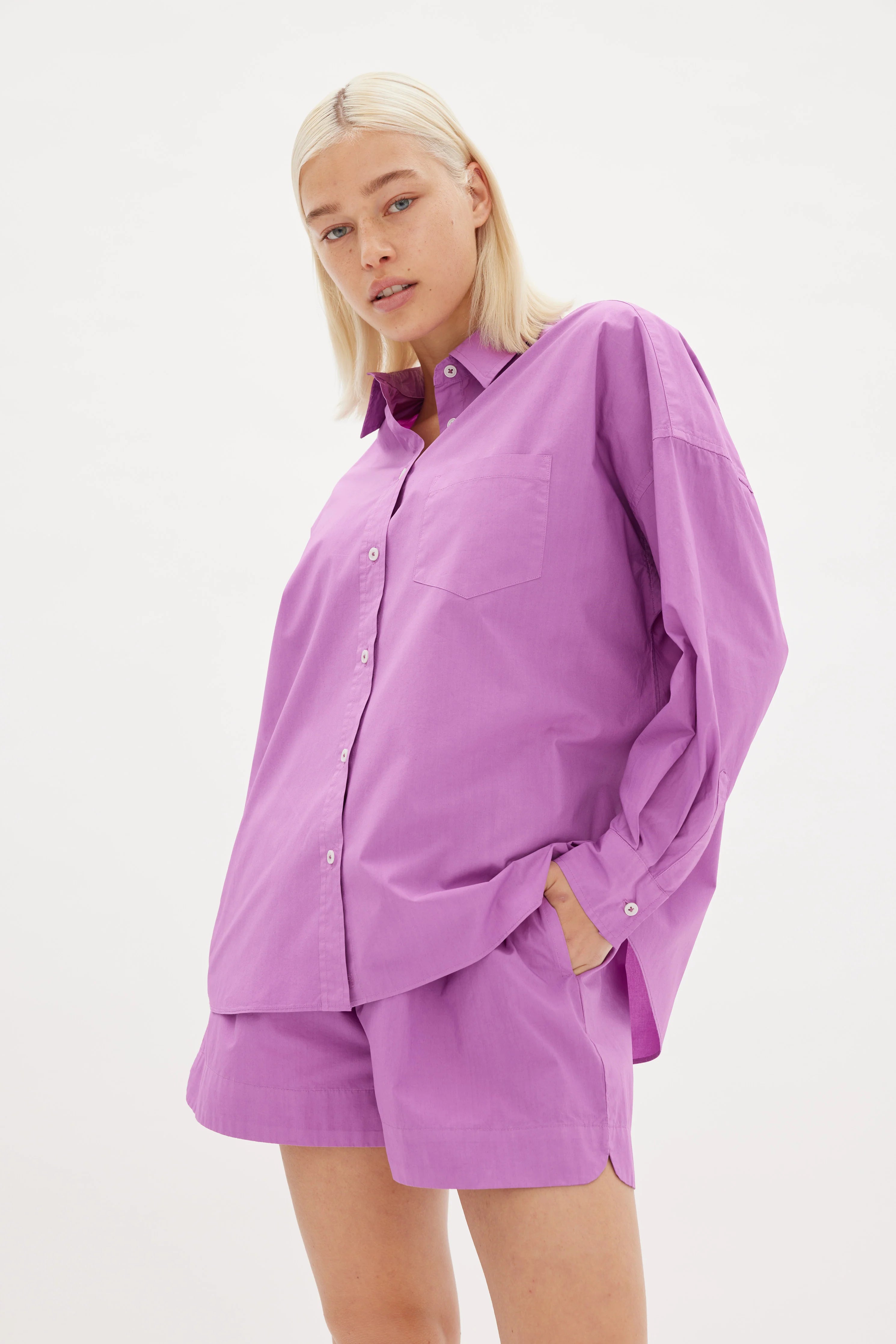 LMND Chiara Shirt in Fuschia Momera Goondiwindi 