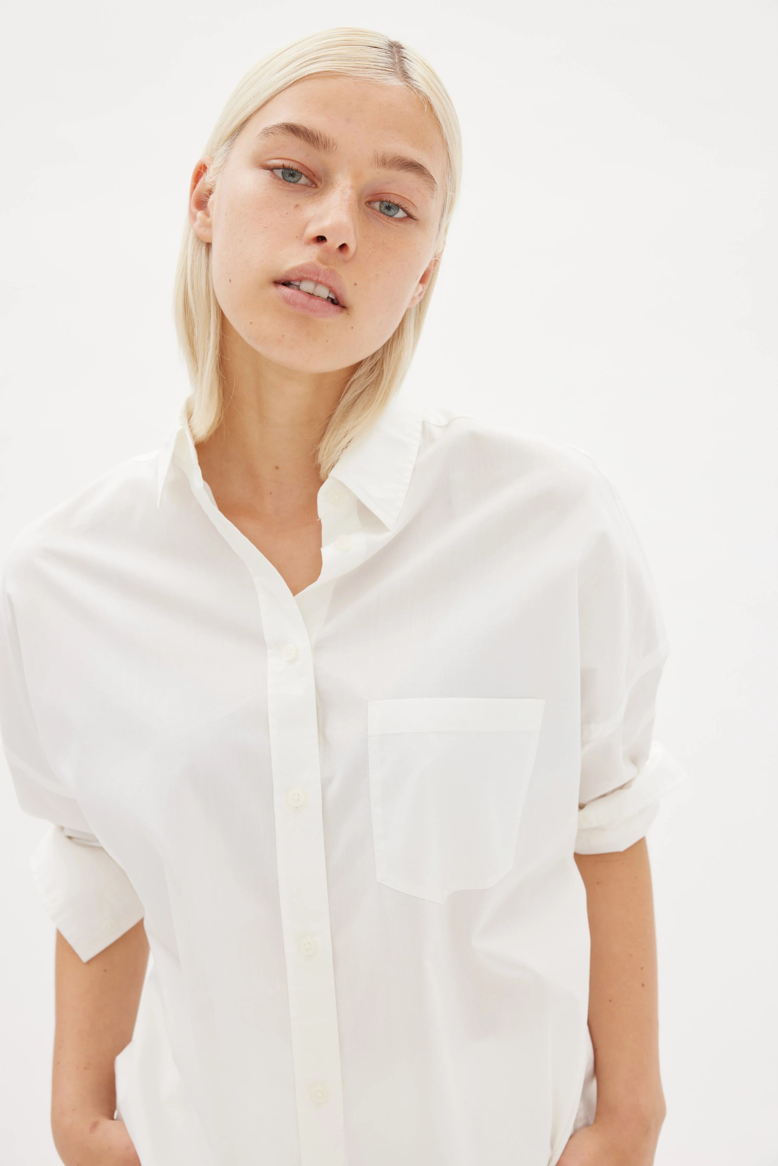 Chiara long sleeve shirt in White