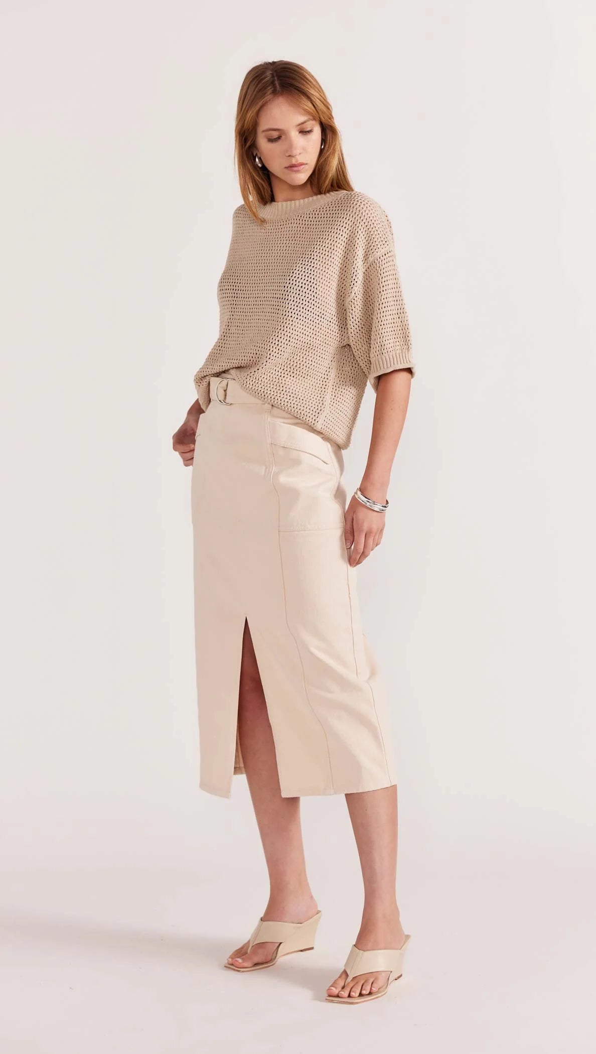 Innes Denim Midi Skirt