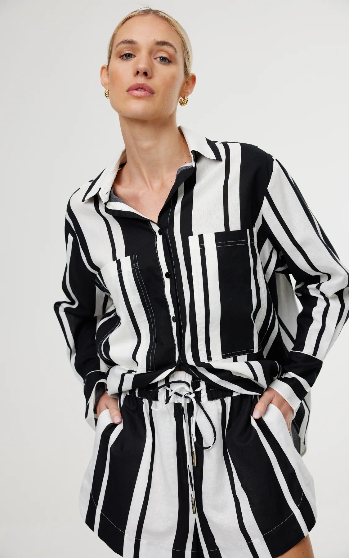 Alma Shirt in Classic Chevron