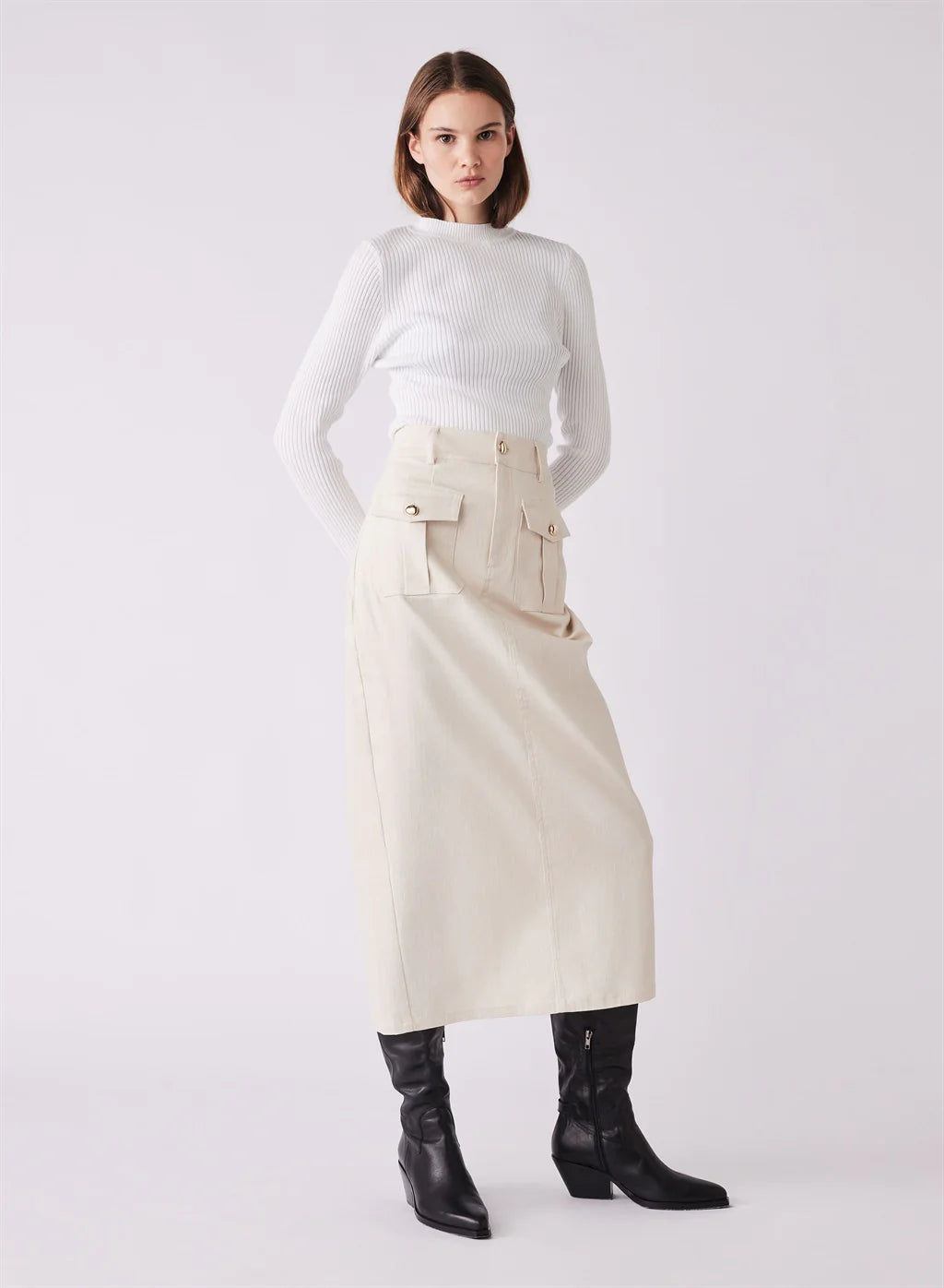 Uptown Skirt in Cream