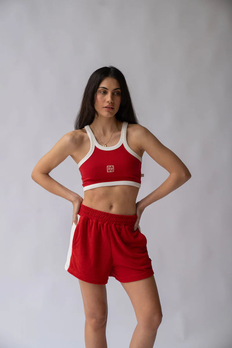The Sportif Short in Cherry