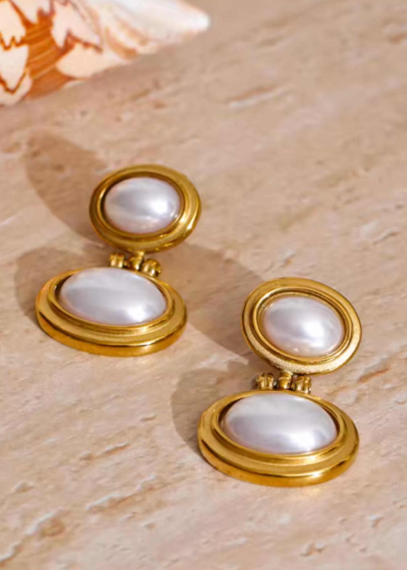 The Korfu Pearl Drop Earrings
