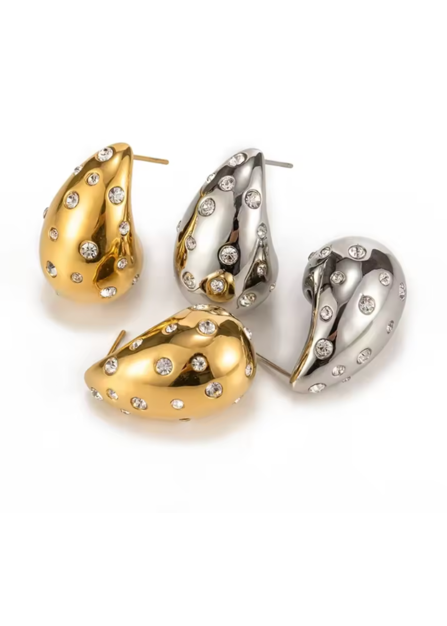 The Tear Earring in Gold Bling