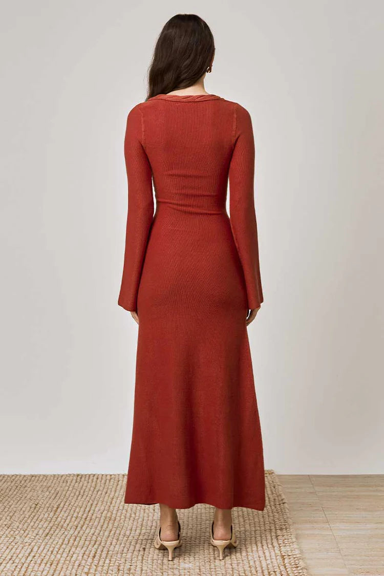 Palomas Midi Dress in Clay