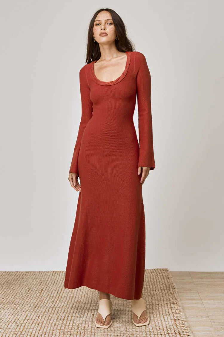 Palomas Midi Dress in Clay