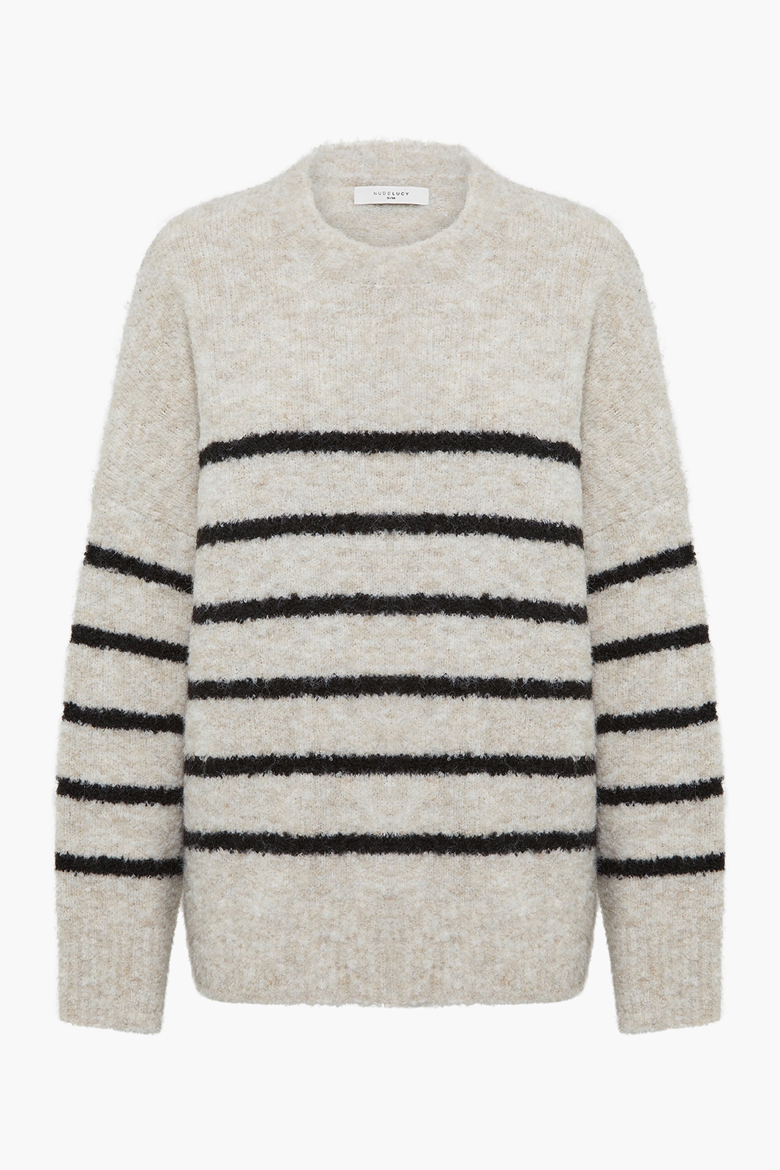 Elias Stripe Knit in Oatmeal
