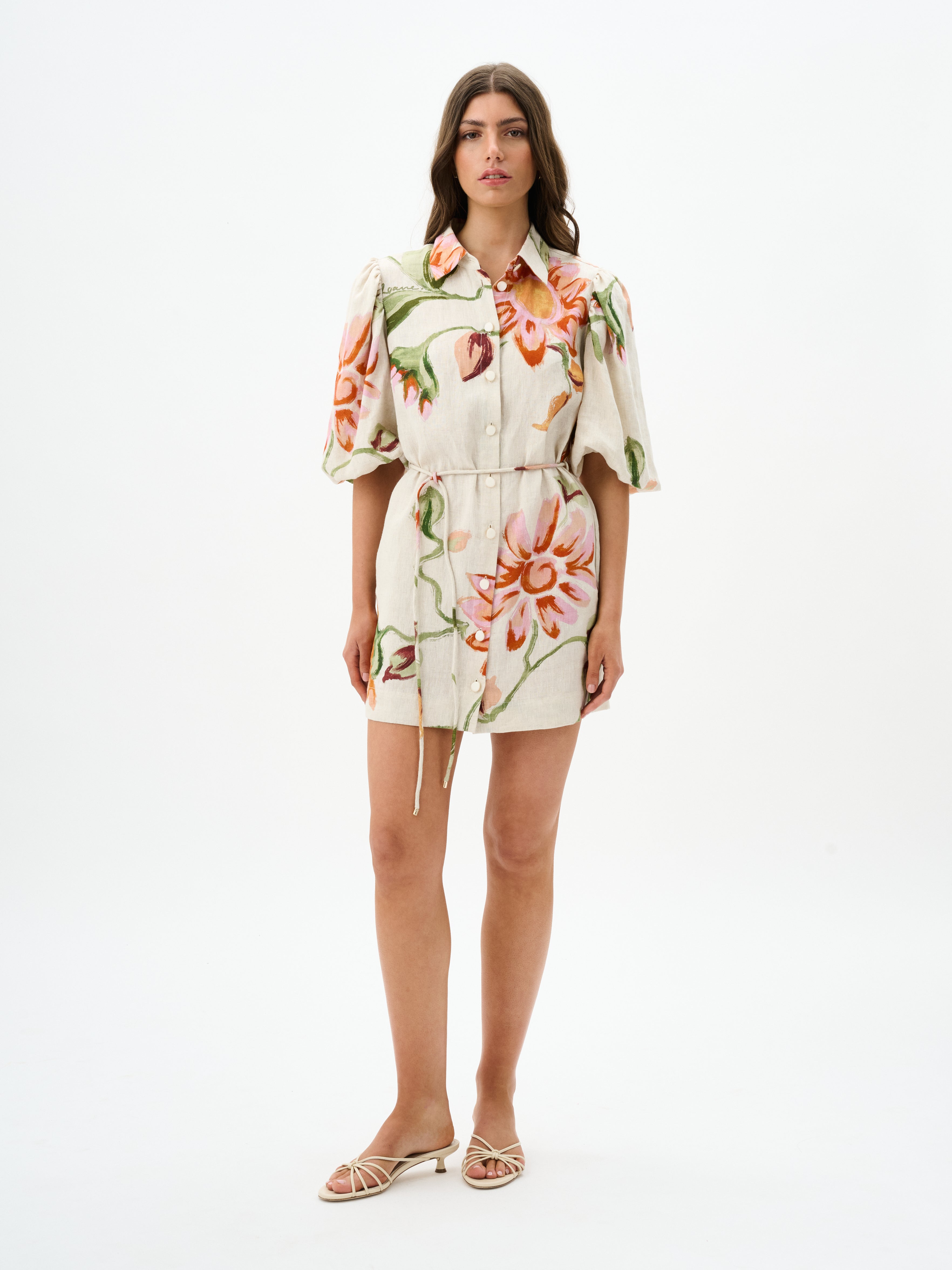 Margot Dress in Raphia Bloom
