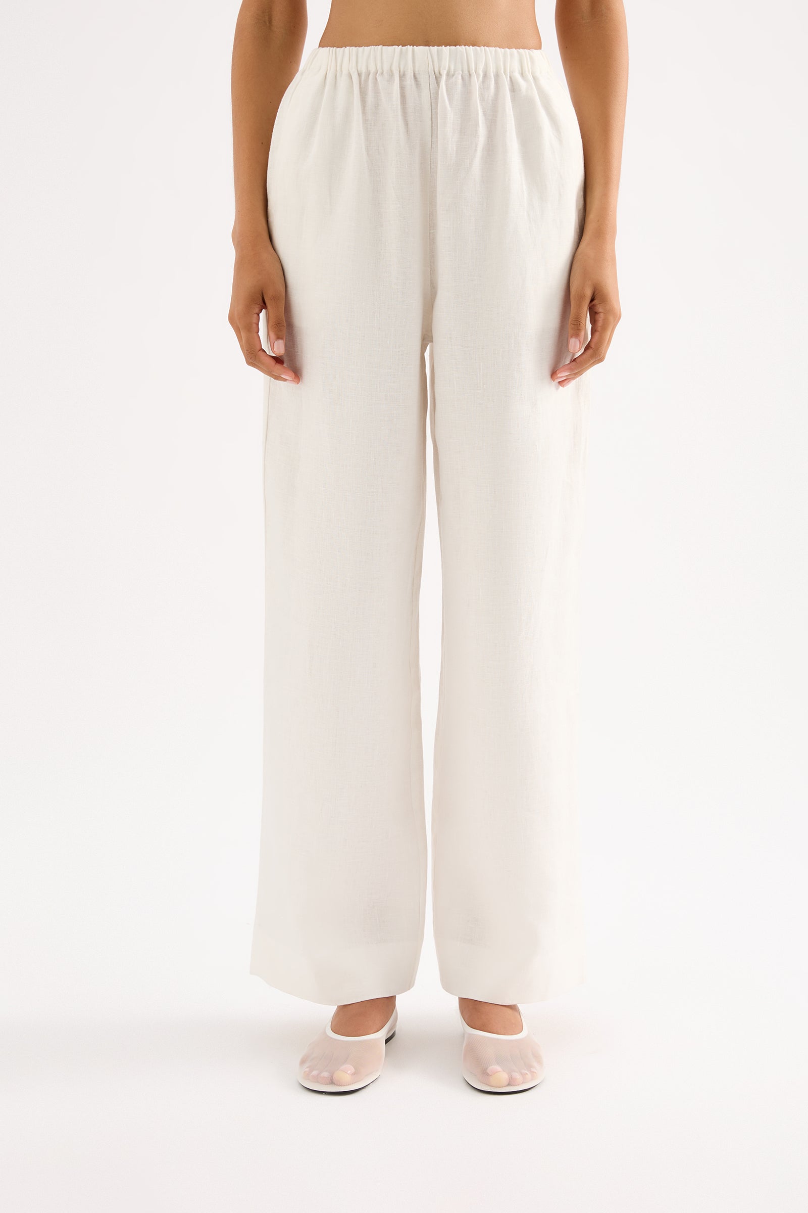 Marnie Linen Pant in White
