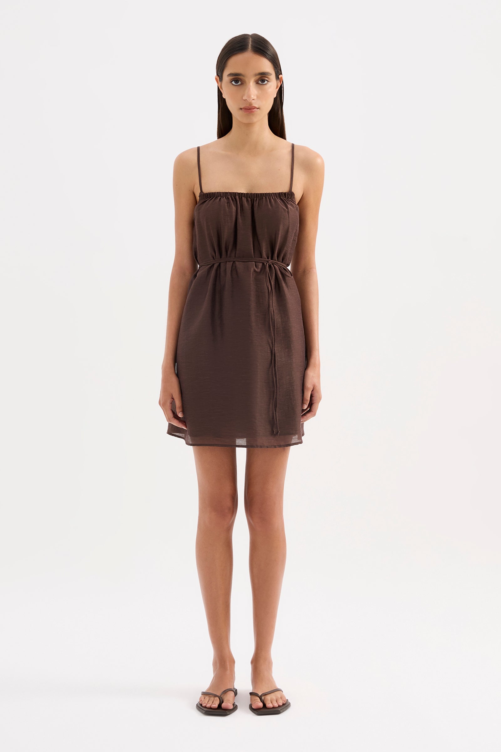 Ziki Mini Dress in Chocolate
