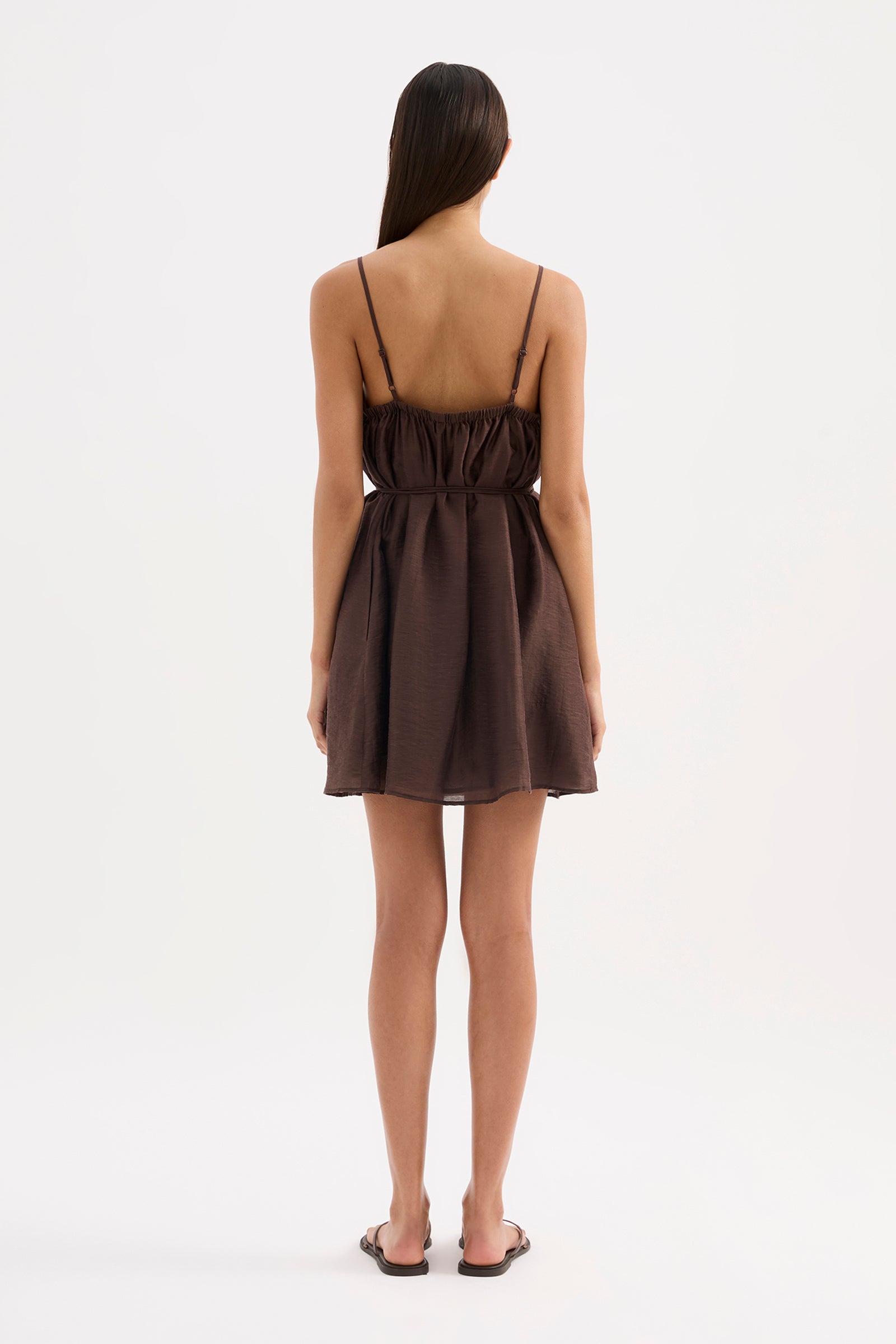 Ziki Mini Dress in Chocolate