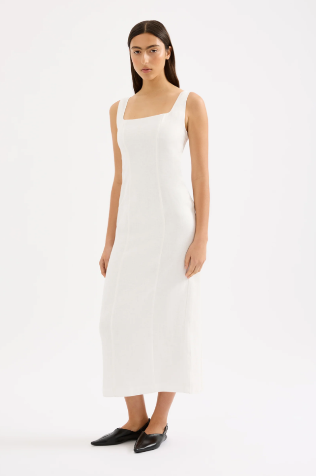 Monroe Linen Midi Dress