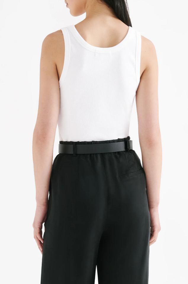 Organic Emblem Singlet in White