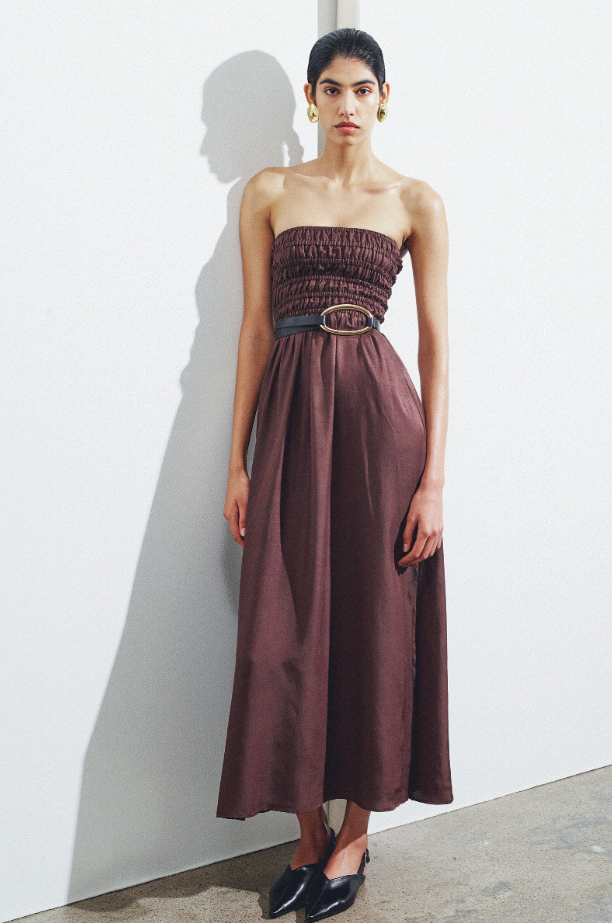 Zuri Tencel Maxi Dress in Cocoa
