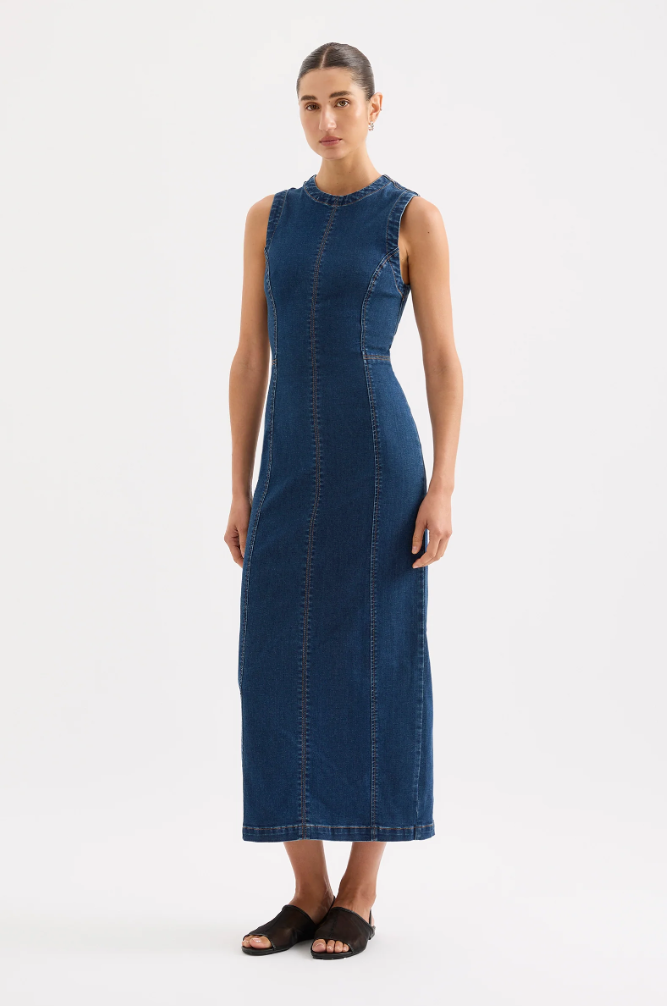 Ida Denim Maxi Dress