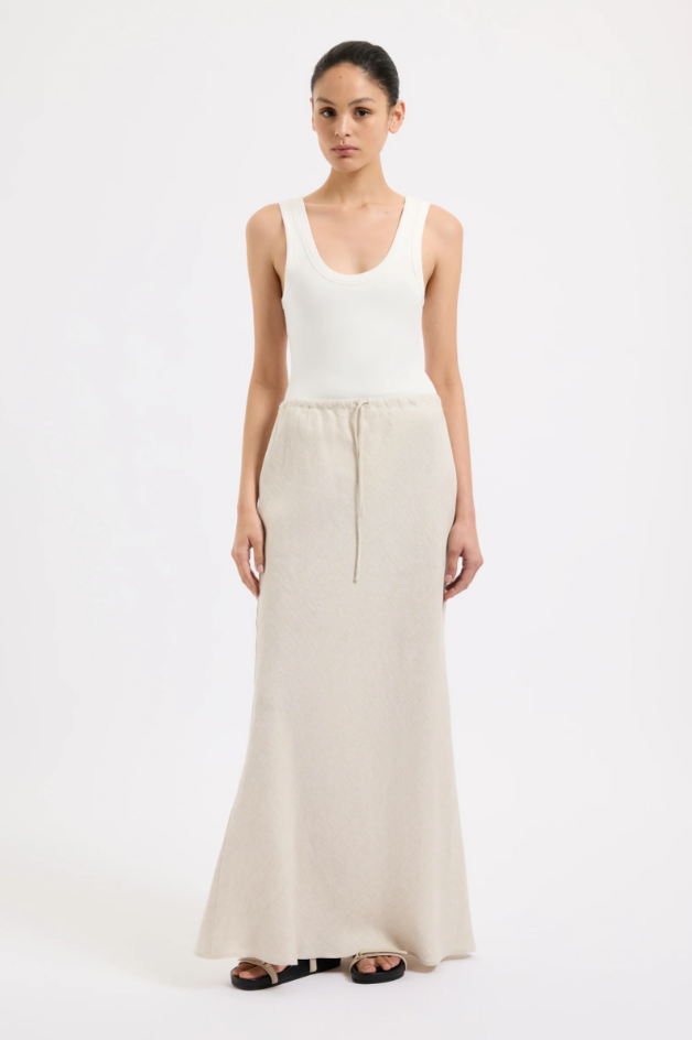 Amani Linen Skirt in Natural