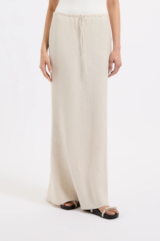 Amani Linen Skirt in Natural