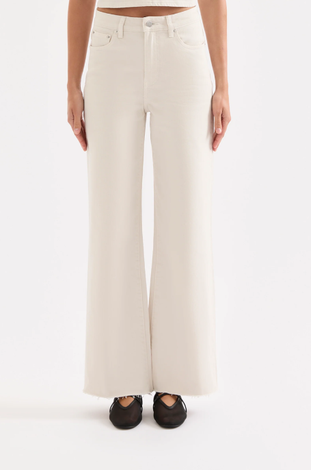 Cali Stretch Wide Leg Jean in Dune