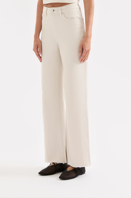 Cali Stretch Wide Leg Jean in Dune