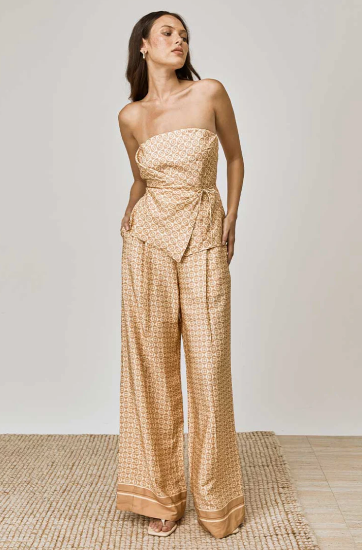 The Monikh Pant in Monogram Print