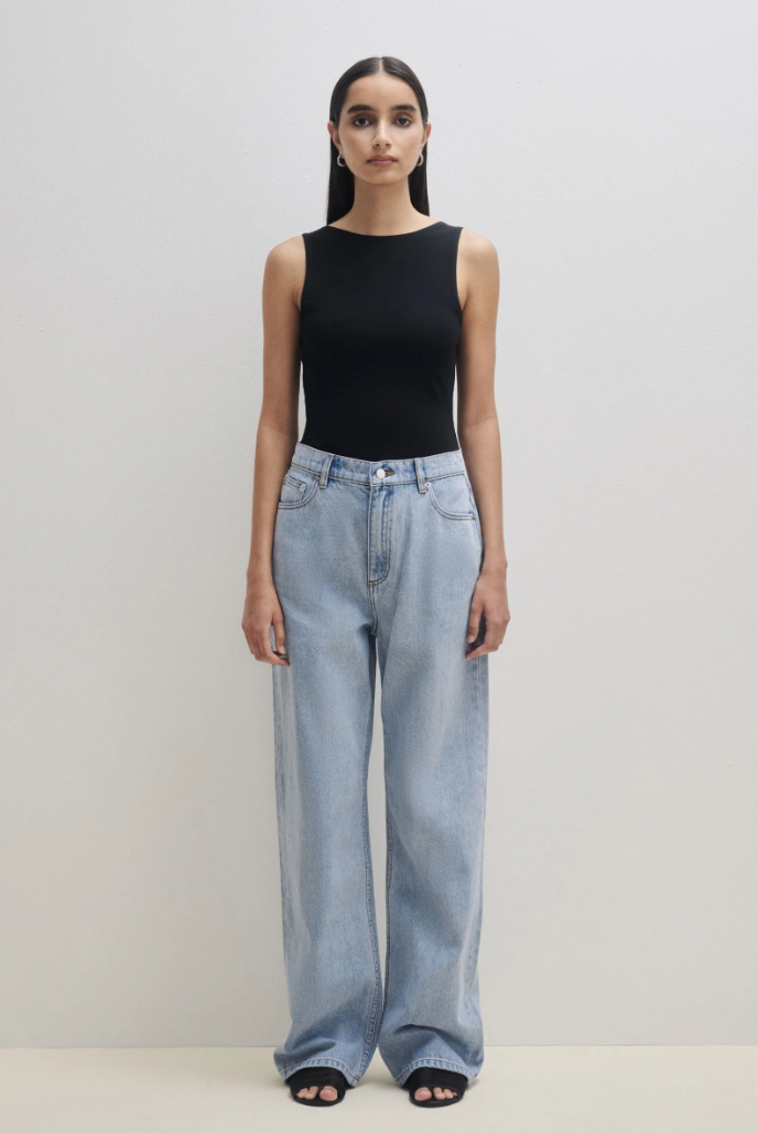 Organic Baggy Jean in 90's Blue