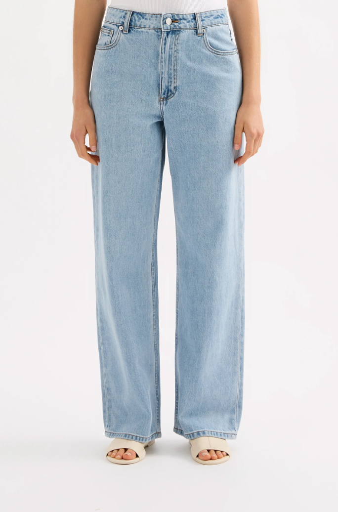 Organic Baggy Jean in 90's Blue