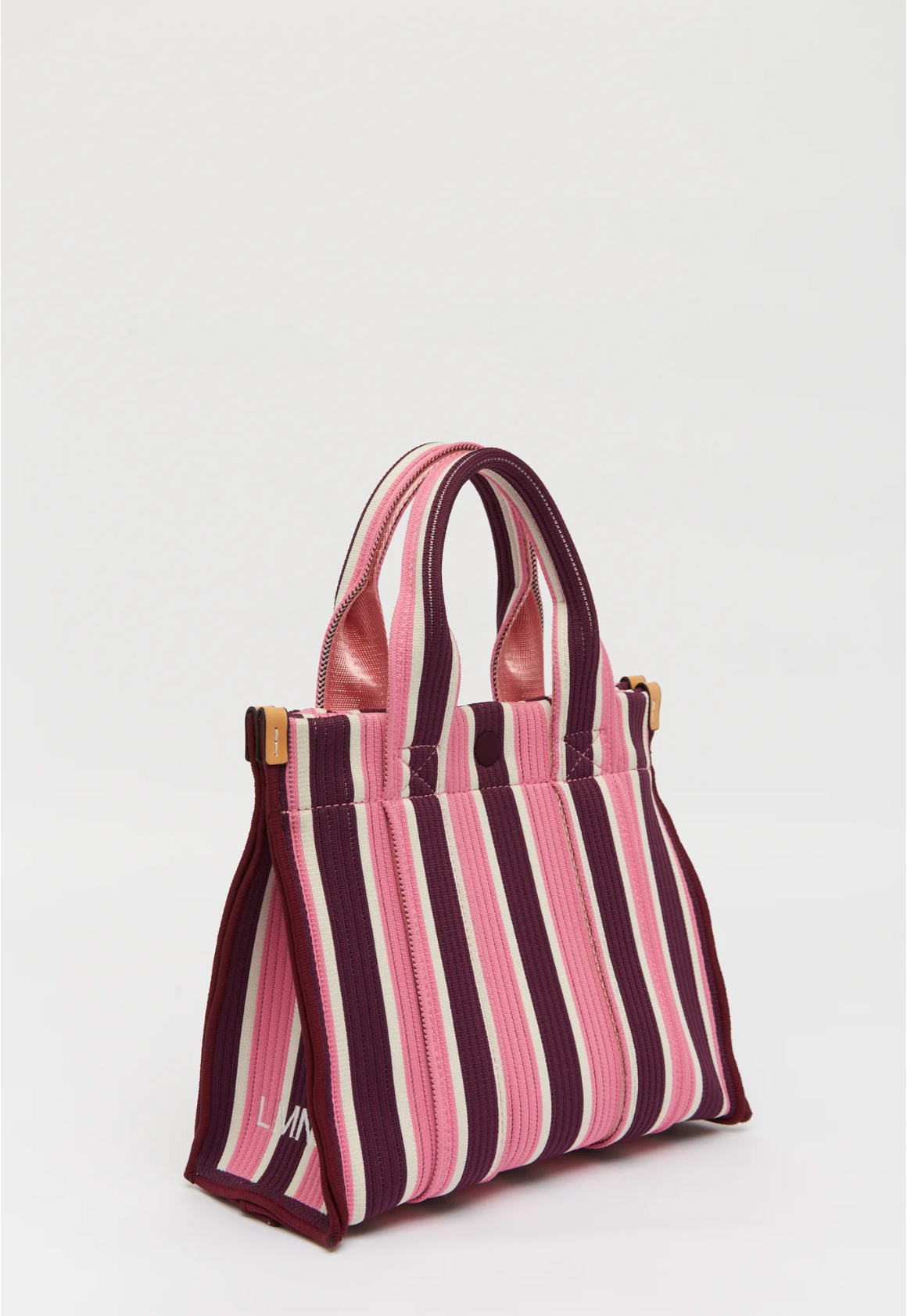 Rialto - Small Tote in Fig/Plumeria Stripe